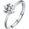 Bem-estar 1 anel de diamante de peça de quilate anel de diamante falso anel de casamento de noiva anel de casamento de noiva venda quente joias