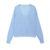 Amazon Ropa de Mujer Transfronteriza 2026 Moda Europea y Americana Versátil Sencillo Holgado Cuello en V Manga Larga Suéter de Punto para Mujer G866798