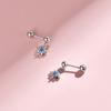 Brincos de celebridades da Internet em prata esterlina S925, temperamento feminino, personalidade coreana, brincos de parafuso de prata, brincos pequenos de estrela