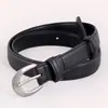 Cinto Feminino Novo Modelo 2025 Preto Couro Genuíno Decorativo Simples Versátil Couro Bovino Puro Estilo Ins Cinto para Jeans Feminino Cinto Largo