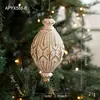 Nueva Bola de Navidad Blanca Dorada de Plástico Colgante Heterosexual Mate Retro Lujo Accesible Copo de Nieve Regalo Personal Árbol de Navidad Colgante