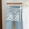 Bufanda de Malla de Encaje Estilo Coreano, Cinta, Bufanda de Seda, Cinturón, Accesorios, Bufanda de Seda Decorativa Versátil Multifuncional, Cortina de Falda, Cortina de Trasero