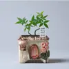 Maceta Pequeña de Hongo Estilo Pastoral Cerámica Gres Maceta para Flores Maceta Creativa para Planta Suculenta Versátil Mesa Mesa Planta en Maceta Venta al por Mayor