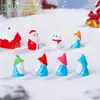 Nuevo producto transfronterizo: paisaje navideño en miniatura, Papá Noel, enano, muñeco de nieve, accesorios de decoración DIY, mini figuras