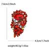 Exquisito broche de cristal con diamantes de imitación de aleación de moda de lujo para mujer, broche de joyería con ramillete para traje y abrigo de comercio exterior