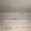 Lámpara de araña de espectro completo para restaurante, moderna, sencilla, nórdica, minimalista, para mesa de comedor, bar, diseñador, oficina, sala de estar, tira de luz