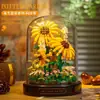 Venta al por mayor Transfronterizo Popular Flor de Rosa Bloque de Construcción Maceta de Montaje Serie Decoraciones para Sala de Estar Juguetes de Partículas Pequeñas Regalos para el Festival Qixi