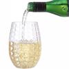 Copa de vino de piña transparente PET de 16 oz, copa de vino tinto de plástico de grado alimenticio con forma de huevo, taza de whisky de gran capacidad de 480 ml