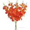 Flores artificiais transfronteiriças 6 gladíolos decoração de casamento em estoque vendas arranjo de flores decoração de casa adereços de fotografia atacado