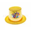 Ventas directas de fábrica de sombrero de fiesta de Perú sombrero de Año Nuevo sombrero amarillo gorra dorada de PVC nuevo sombrero alto pegatina