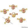 Colgante de Gota Dorado Arena de Cobre Año Nuevo Pulsera de Cuentas Tejida a Mano Accesorios para Collares Cuentas