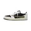 Comercio exterior transfronterizo, auténticos zapatos de baloncesto AJ1 Lightning Reverse Hook, unisex, zapatillas Jordan 1, negros, moca, zapatillas deportivas de corte bajo