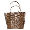 Bolsa de Playa Recortada para Viajero Personalizada Bolsa de Paja de Gran Capacidad Bolsa Tejida para Mujer Bolso de Mano Estilo Extranjero Fabricante de Bolsos para Mujer Lote