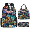 Transfronterizo Nuevo Mundo Virtual ROBLOX Mochila Escolar Mochila Infantil Mochila Dibujos Animados Lonchera