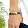 Pulsera de moda GT023 de aleación y piel de vaca, pulsera de cuero genuino con cruz de calavera, pulsera de aleación de bronce