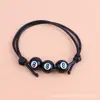 Pulseira trançada de joia basquete futebol rúgbi softbol conjunto de pulseiras de contas exclusivo transfronteiriço para a Amazon