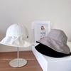 Gorra Ecuestre Rayada de Textura Japonesa para Niños Primavera y Verano Gorra Transpirable Parte Trasera Floja Gorra de Pescador Etiqueta Metálica Gorra de Tela Marea