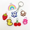 Nuevo Dibujo Animado PVC Plástico de un Solo Lado Plástico Blando Cremallera Cabezal Accesorios Llavero Colgante Bricolaje Equipaje Ropa Accesorios