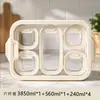 Recipiente de armazenamento de alimentos de vidro borossilicato de alta qualidade, hermético, quadrado e retangular, lancheira transparente, pote para armazenamento na geladeira, adequado para piqueniques e armazenamento de frutas