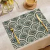 Manteles individuales estampados de lino transfronterizos, nuevos tapetes decorativos de estilo bohemio resistentes al calor, manteles individuales personalizados para restaurante