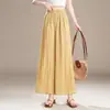 Elegantes Pantalones Anchos de Lino y Algodón Blancos para Mujer, Delgados de Verano, Estilo Nuevo, Cintura Alta, Caída Suelta, Largo Corto