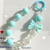 Nueva Cadena Transparente para Teléfono Móvil con Cuentas Pintadas a Mano, Colgante para Llavero de Coche, Accesorios para Colgar Equipaje, Cadena Colgante Antiperdida para Teléfono Móvil
