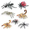 Conjunto de 7 Peças de Figuras Realistas de Insetos Modelos de Animais em PVC Inclui Aranhas Escorpiões Formigas Besouros e Mais Brinquedo Educacional para Crianças Tamanho 1cm a 8
