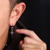 Pendientes Cruzados Retorcidos Transfronterizos para Hombre, Acero de Titanio, No se Desvanecen, Pendientes de Gama Alta de Nicho, Joyería de Moda para Mujer