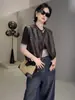 Colete de Couro PU Feminino 2025 Primavera e Outono Novo Estilo Pequeno Curto Gola Redonda Preto Sem Mangas Macio Colete de Couro Proteico
