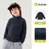 Camiseta de Manga Longa de Outono Infantil Dudu, Roupa de Outono com Gola Alta para Meninos, Camiseta Básica Antiestática para Meninas, Roupa de Bebê