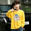 Camiseta de Manga Larga de Moda para Niños 100% Algodón 2026 Dibujos Animados Niños Primavera/Otoño Cuello Redondo Niños Medianos/Grandes Camiseta Base