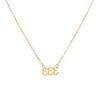 Collar digital simple de plata S925 bajo árbol baniano femenino europeo y americano ins comercio exterior nuevo 333 estilo frío cadena de clavícula combinable