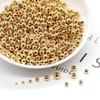 14k18k pacote de contas de ouro retenção de cor liso contas redondas contas soltas contas de pulseira diy handmade frisado acessórios de cabelo material