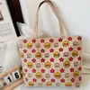 Bolso de Hombro Nuevo Estampado, Bolso de Lona para Mujer de Mano, Bolso Tote Estilo Coreano de Gran Capacidad, Bolso Artístico para Estudiante