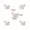 Nuevo Colgante de Mariposa con Incrustaciones de Diamantes Dorados Aleación KC para Pulsera, Llavero, Collar, Pendiente Decoración Colgante W686