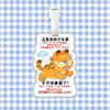 Etiqueta de bagagem de gato Garfield, pingente de mochila, corrente para pendurar, decoração, mercadoria de fã e acessórios