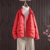 Chaqueta de Plumón Ligera Estilo Coreano de Invierno 2023 para Mujer, Corta, Moderna, Holgada, para Petite, con Cuello Vertical, Combinable con Todo, Moda Femenina