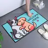 Tapete de Chão de Terra de Diatomáceas Desenho Panda Resistente à Sujeira Secagem Rápida Tapete para Pés Banheiro Tapete Antiderrapante Absorvente Secagem Rápida Tapete de Banheiro