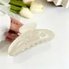 Presilha de Cabelo Exquisita Embalada em Cartão com Toque de Luxo, Padrão Nuvem de Mármore em Acetato, Presilha Grande de Tubarão para a Parte de Trás da Cabeça, Presilha Grande de Garra Meia-Lua