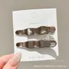 Pinza para el Cabello Exquisita de Gama Alta para Mujer Clip BB Estampado de Leopardo Retro Lindo Clip para Flequillo Lateral Accesorios para el Cabello de Moda con Temperamento