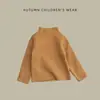 Suéter Base de Forro Polar para Niñas 2026 Otoño/Invierno Nuevo Estilo Bebé Infantil Estilo Coreano Cuello SemiAlto Ropa Interior para Bebé Tejido