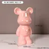 Urso Coração Cerâmico Fofo Criativo Boneca Urso Violento Enfeites Cofre Sala de Estar Gabinete de Vinho Decoração de Mesa para Casa