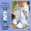 Cobre Sapatos de Chuva Descartáveis, Pacote com 10, Cano Alto, Espessado, Antiderrapante, Resistente ao Desgaste, Cobre Sapatos de Chuva para Crianças, Impermeável, Transparente para Dias Chuvosos