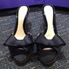 Nuevas Sandalias de Verano 2024 Pantuflas de Lazo Boca de Pez Seda y Satén Sandalias de Tacón Alto de Aguja para Mujer