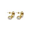Pendientes Saijia con forma de capullo de perla, recomendados en línea por Little Red Book: elegantes y sencillos pendientes chapados en oro y cobre rojo para mujer.