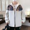 Jaqueta Masculina Ge Hua Primavera e Outono 2026 Nova Marca Tendência Cor Blocada Casual Jaqueta Masculina Roupa Masculina de Outono