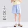 Shorts de Verão Zuoxi para Meninas Finos Respiráveis 2026 Nova Roupa de Verão Infantil Shorts de Comprimento Médio em Algodão Puro para Crianças Mais Velhas