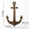 Decoração de Roda de Navio Mediterrânea Madeira Retro Desgastada Âncora de Navio Pendurada na Parede Atmosfera Envelhecida Roda de Direção de Timoneiro Combinação de Âncora