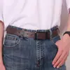 Cinturón Estilo Hong Kong para Hombre y Mujer Moda Versátil Hebilla de Pin Cinturón Joven Sencillo Coreano Jeans Cinturón Moderno para Cabello