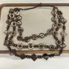 Collar colgante multicapa de cuentas geométricas redondas de madera y cáscara de coco, cadena para la clavícula de estilo étnico, collar de diseño nicho para mujer